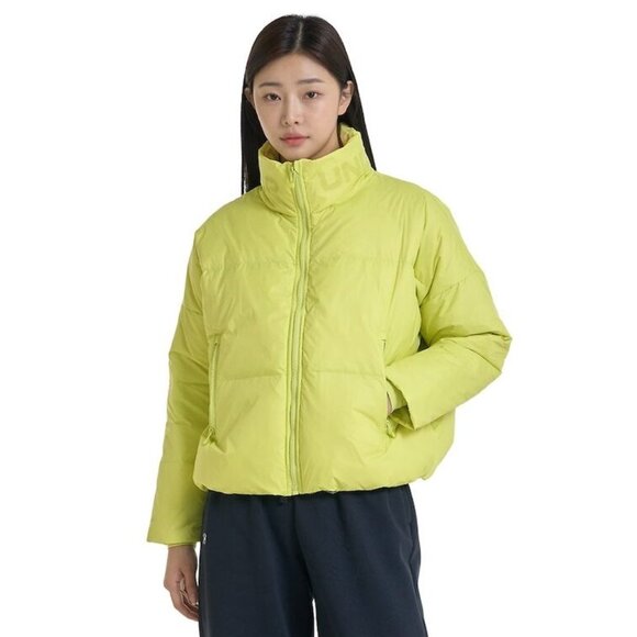 New Women's Under Armour coldgear Infrared Down Puffer Jacket Size M Lime $290 - Picture 1 of 4